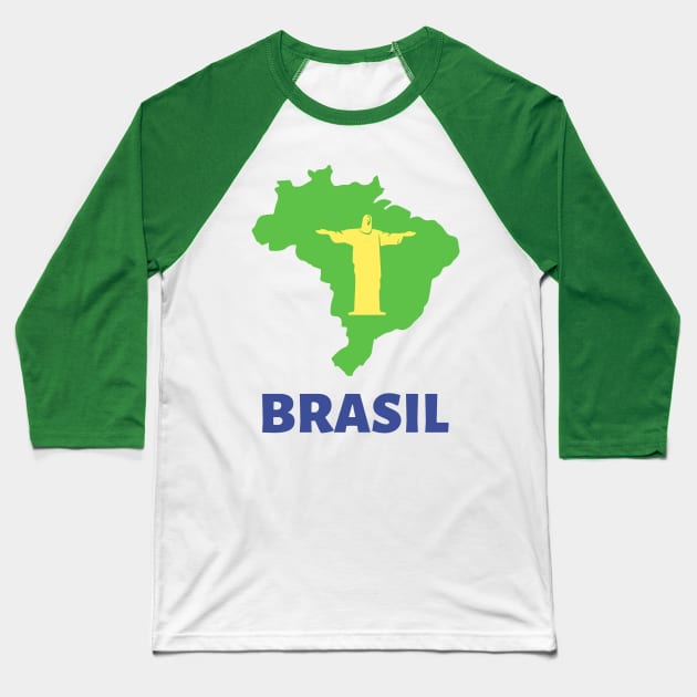 Brasil Baseball T-Shirt by Designs by Eliane